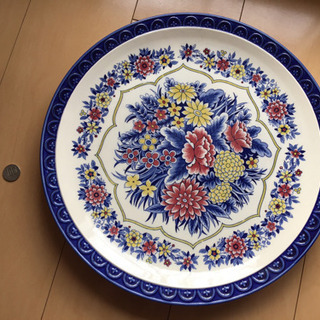 昭和 印判皿 大皿 骨董 中古の画像