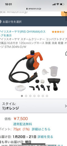 スチームクリーナー(1回のみ使用)
