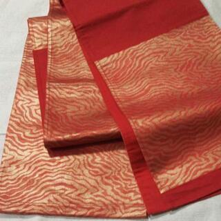 👘 正絹 袋帯 抽象 モアレ 六通柄 ★ お稽古 材料にもの画像