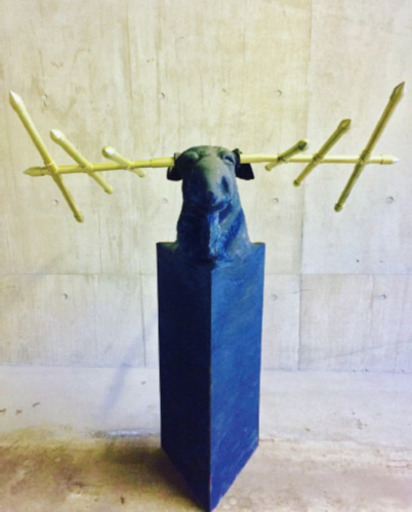 ヘラジカのオブジェ