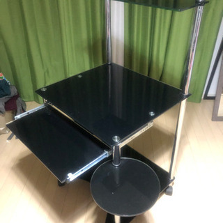 ニトリ　ガラス　パソコン　デスク　中古