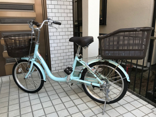 【BRIDGESTONE】ブリヂストン ミニサイクル 20型　後カゴ付