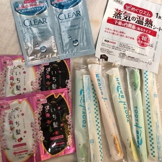 【台東区】使い捨て歯ブラシ6本とシャンプー等