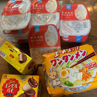 無料　コシヒカリ　ラーメン　エンゼルパイをセットで