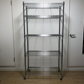 キャスター付きメタルラック5段・カインズで購入しました／中古品