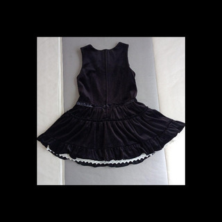 女児　１３０　フォーマル　ジャンパースカート　黒の画像