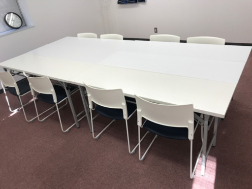 会議室用テーブル椅子　テーブル6個、椅子15個セット組み合わせ自由