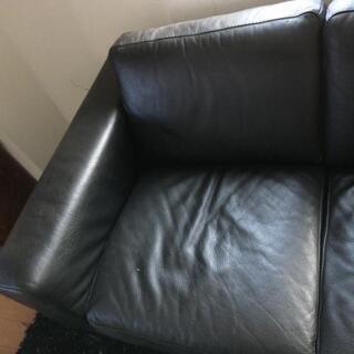 取引限定。4000円レザーソファ2人掛の画像