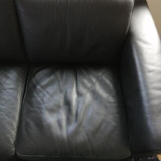 取引限定。4000円レザーソファ2人掛の画像