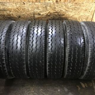 DUNLOP SP520 225/80R17.5 123/122L 17.5インチ トラックタイヤ 夏タイヤ 6本 2019年製 バリ溝　4tダンプ等　(VTC351) クレジットカード QR決済可能