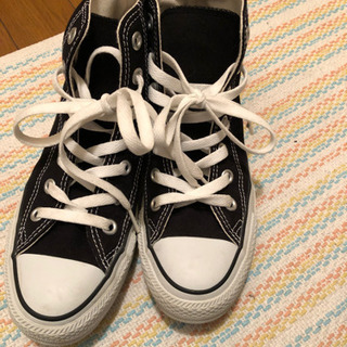 CONVERSE  黒ハイカット 23.0の画像