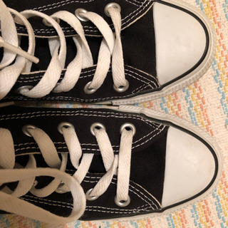 CONVERSE  黒ハイカット 23.0の画像