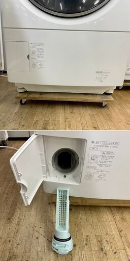 美品【 Panasonic 】パナソニック 洗濯9.0kg/乾燥6.0㎏ ドラム洗濯機 エコナビ搭載 スピンダンシング洗浄 ジェット乾