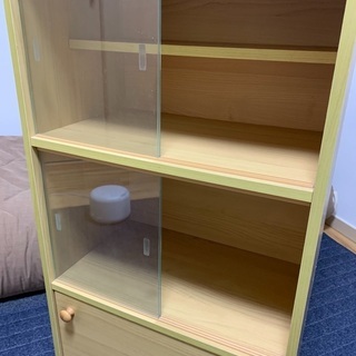 食器棚　ナチュラル木目調　1人〜2人暮し用の画像