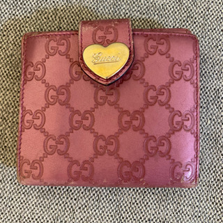 グッチ GUCCI  ハート ピンク  2つ折り財布