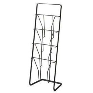 ＜美品＞tower（タワー）｜マガジンラック（マガジンスタンド）｜4段｜ブラック（黒）｜高（H）71cm×幅（W）25cm×奥（D）18cmの画像