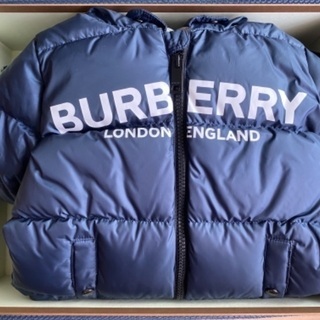 BURBERRY】ベビー ダウン ダウンフィルド パファースーツ ネイビー