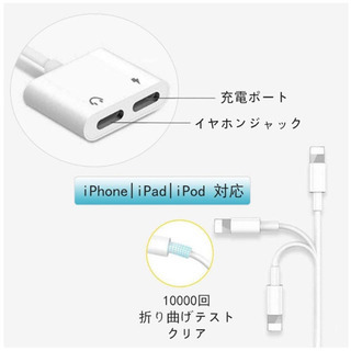 【新品未開封】iPhone iPad イヤホン変換ケーブル 同時充電の画像