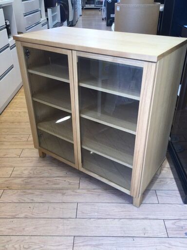 無印良品　木製キャビネット ご商談中 無印良品 木製キャビネット・ガラス扉・オーク材