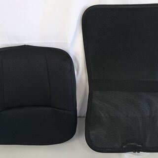 C3【未使用】アイリスプラザ　メッシュチェア　キャスター付き　ブラック　7057094［2］の画像