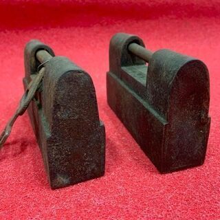 ★価格DOWN★アンティーク　錠前　2点セット　骨董品の画像