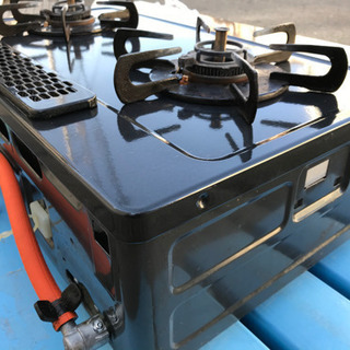 2012年製  Paloma パロマ エブリシェフ 高機能 LPガス用 ガスコンロ ガステーブル PA-340WA-2L フラットトップ 左強火 水なし両面焼き の画像