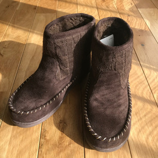 新品 しまむら ムートンブーツ 茶色 Lサイズ 24.0センチ