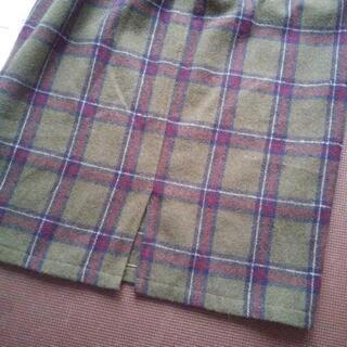 ★美品アフリカタロウ起毛スカートM★グリーン、ブラウン秋冬の画像