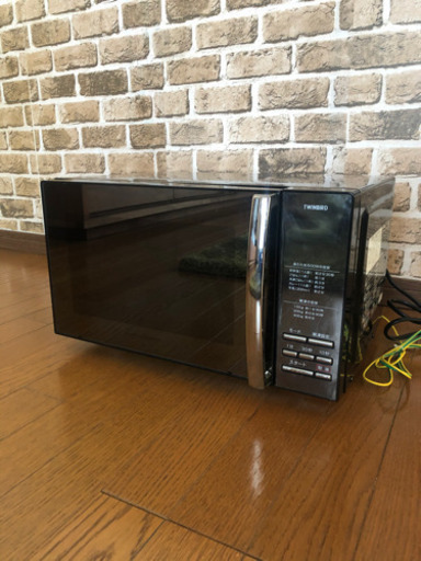 TWINBIRD ミラーガラス フラット電子レンジ ブラック DR-D259（引越しのため2/2まで）