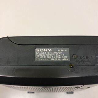 値下げ★中古★SONY　ソニー　カセットプレーヤー　黒　TCM-47　通電確認ＯＫ　ジャンク品の画像