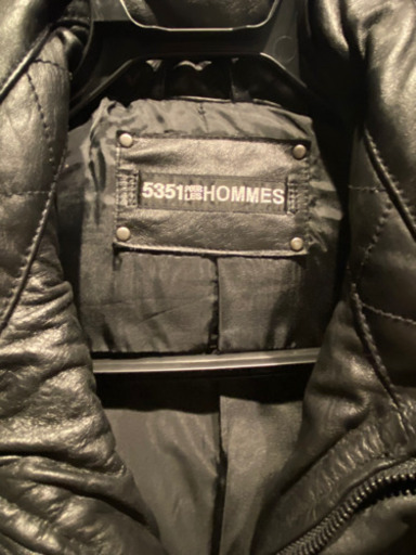5351 POUR LES HOMMESプールオム　2WAY切替レザーダウンジャケット