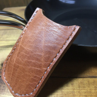 【ネット決済】ちびパン専用レザーハンドルwildカバー■ユニフレーム　UNIFLAME 対応の画像