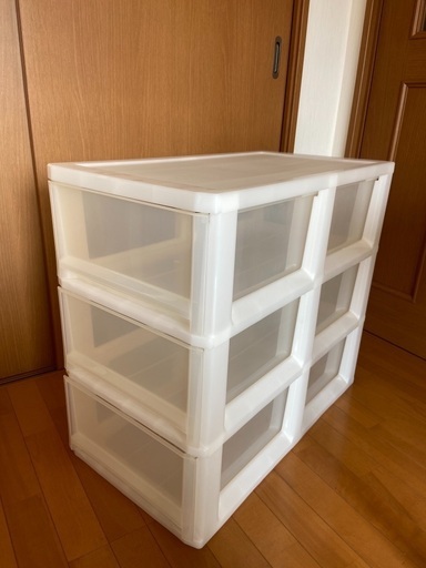 【中古】押入れ収納引き出し３段