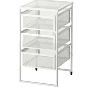 IKEA IKEA テーブル　キャビネット　引き出しセット　白の画像