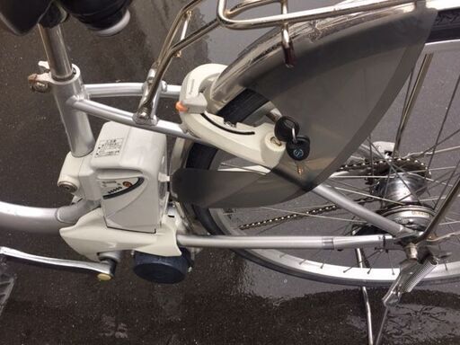 《レンタサイクル店使用　自転車整備士整備済み！》57中古車　電動アシスト　26インチ　Panasonic　シルバー　3段変速付 