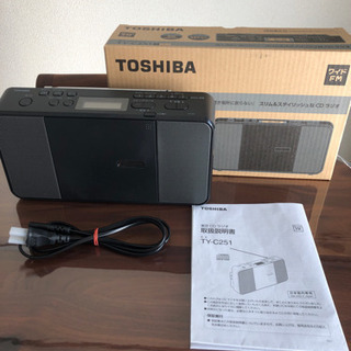 【動作確認済み美品】東芝CDプレーヤー&ラジオ(AM,ワイドFM)