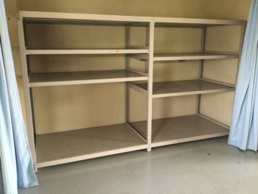 中古　大きい　スチール棚　ボルトレス　幅305　　奥行93　　高さ181　 （ｃｍ）　軽量ラック　3ｍ幅　スチールラック