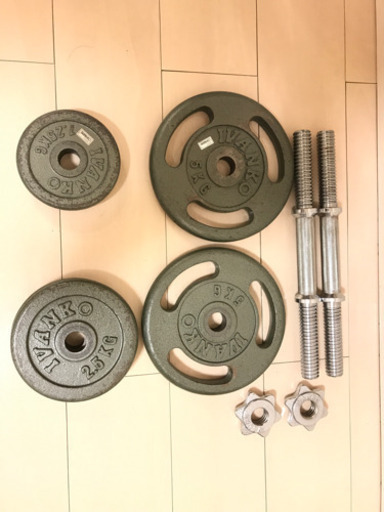 IVANKO φ28mm ペイントプレート 40kg×2 スクリューダンベルバー　シャフト