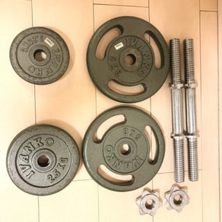 IVANKO φ28mm ペイントプレート 40kg×2 スクリューダンベルバー　シャフト