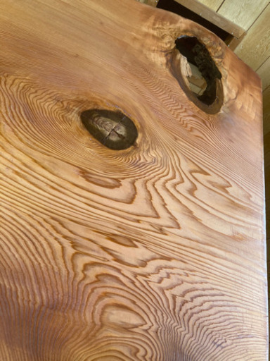 貴重品  屋久杉 天板 全長 211 幅120～92 板厚6.8㎝