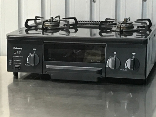 美品！パロマ プロパンガスコンロ◇水なしグリル◇2017年製◇LPG用◇IC-N36BS-L