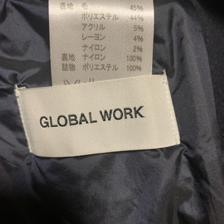【限界値!】グローバルワーク約90%OFF!メンズ フーテッドコート ウールの画像