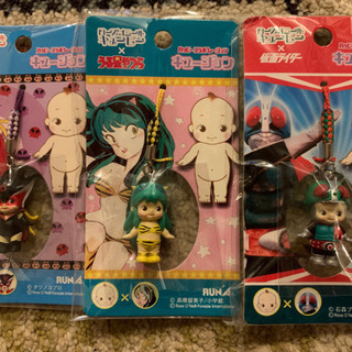 【未使用品】キューピーストラップ ドロンジョ/ラムちゃん/仮面ライダー