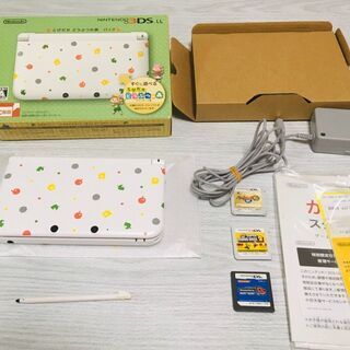 ■とびだせどうぶつの森パック　任天堂　3DS本体LL ソフト3本付きマリオの画像