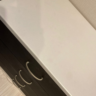 タンス　白　ブラウン　木目調の画像