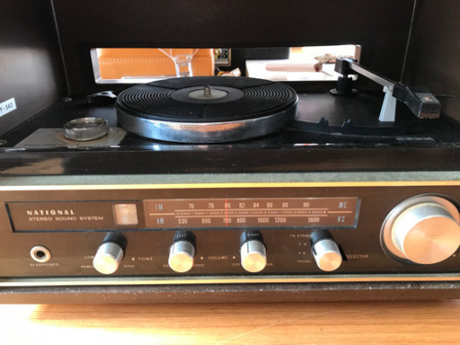 ナショナル National STEREO SOUND SYSTEM SF-540型　卓上型レコードプレーヤー ステレオ ビンテージ 昭和レトロ