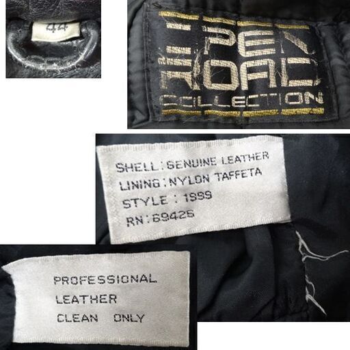 OPEN ROAD 本革 レザー 革ジャン ライダースジャケット 44 90's