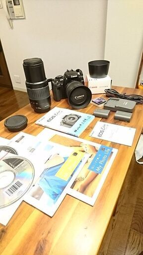 デジタル一眼レフカメラ　本体＋レンズ2本　EOS Kiss Digital X EF-S18-55Ⅱ U