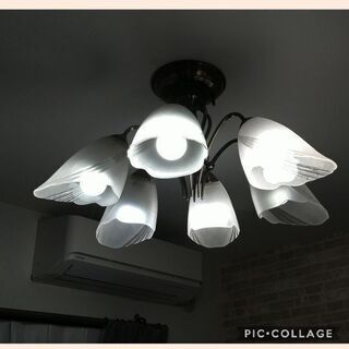 アンティークな天井照明電球付
