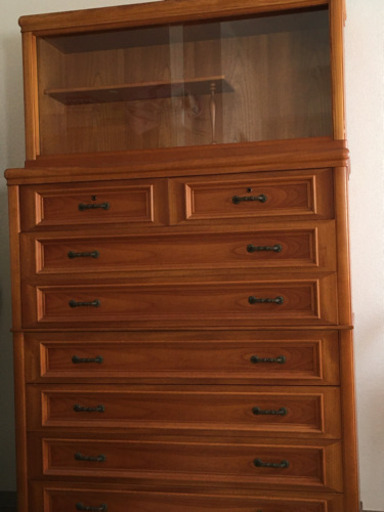 タンス7段+ディスプレイ棚付き